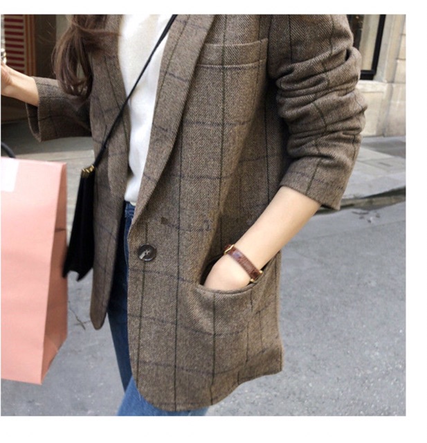 (Hàng có sẵn) áo Blazer chất dạ đẹp tôn dáng (có anh chụp thật) | BigBuy360 - bigbuy360.vn