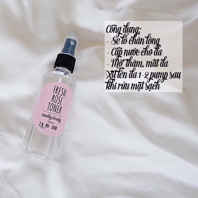 Toner hoa hồng 100% handmade