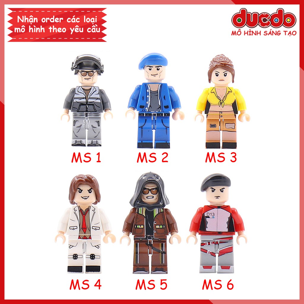 Minifigures các nhân vật trong PUBG - Đồ chơi Lắp ghép Xếp hình Mini A