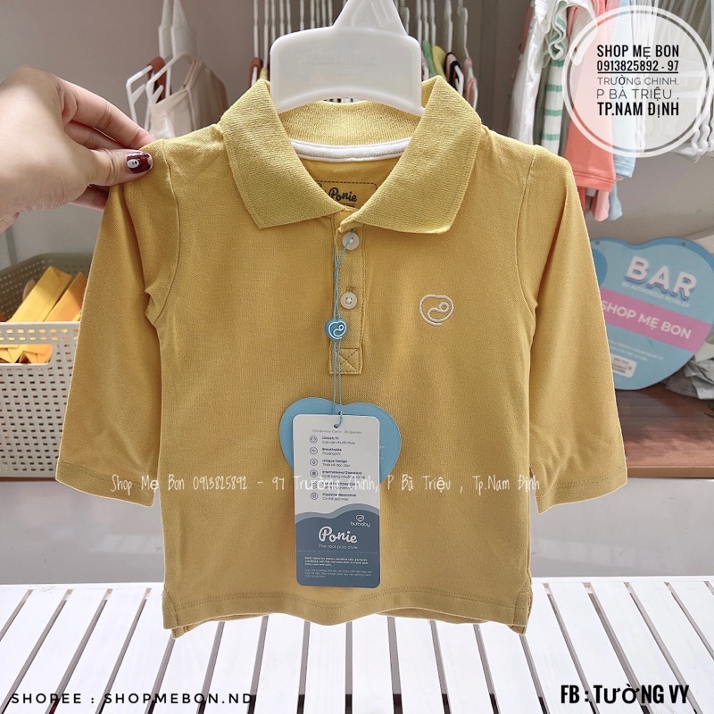 Áo dài tay Bu Polo Ponie cho bé trai bé gái