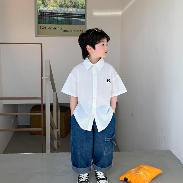 Áo Sơ Mi Mỏng Tay Ngắn Phong Cách Phương Tây Thời Trang Mùa Hè Mới Dành Cho Bé Trai 2022