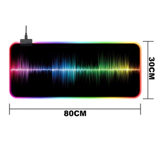 Large Colorful LED Lighting Keyboard Mat Gaming Mouse Pad For Computer