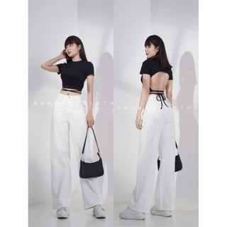 Áo kiểu cuốn dây hở lưng