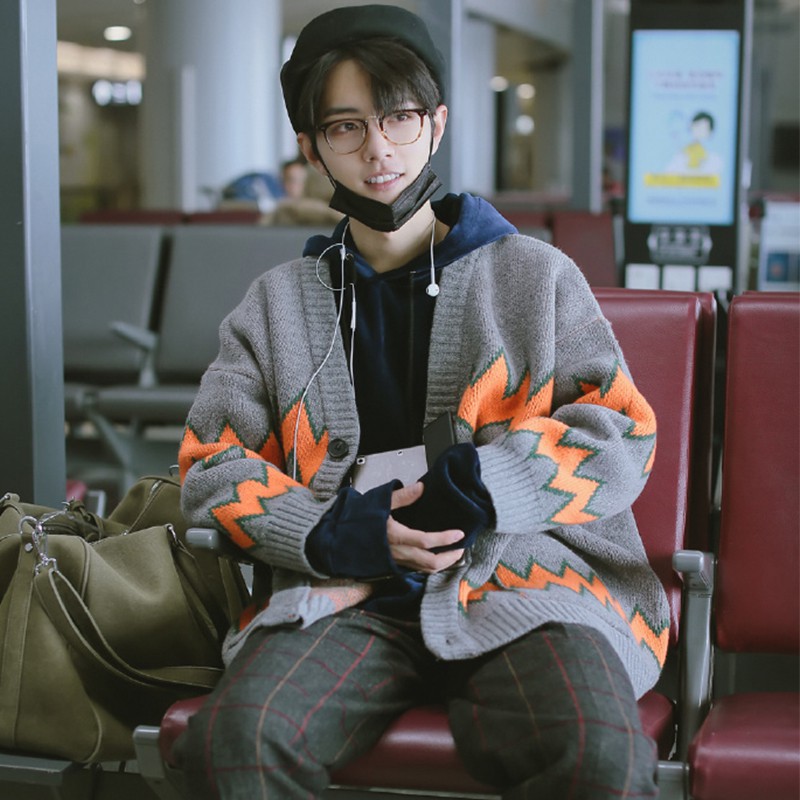 Áo cardigan nam nữ mùa thu Tiêu Chiến - có ảnh thật