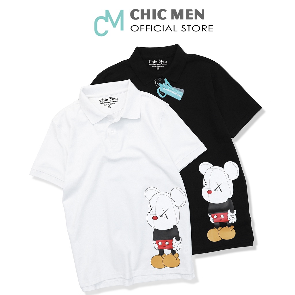 Áo Polo nam cổ bẻ, vải cá sấu CVC, chuẩn form regular, Trắng - CHICCY - CHICMEN