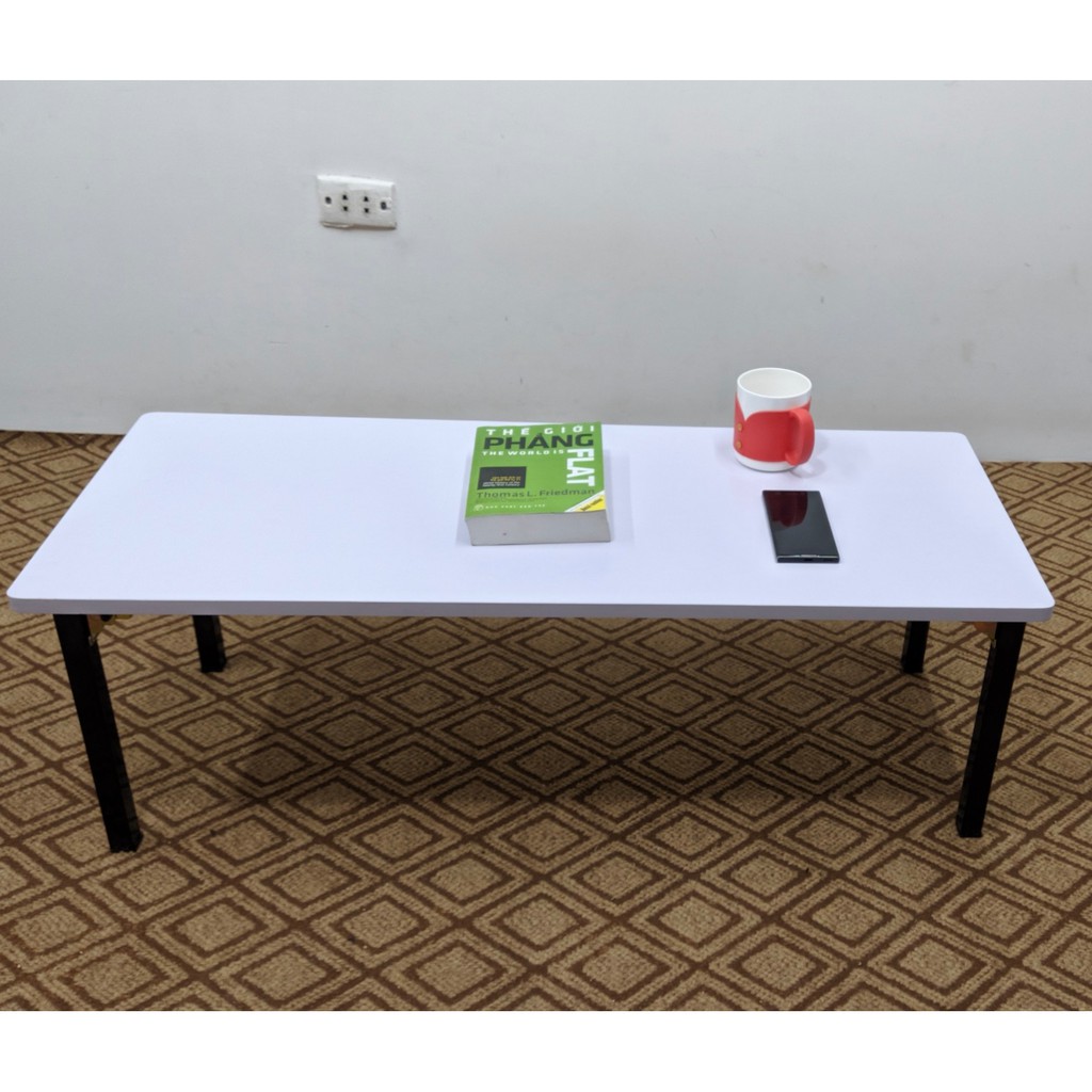 Bàn gỗ 𝐠𝐚̂́𝐩 𝐠𝐨̣𝐧 chân sắt chữ U, dùng để làm việc, bàn ăn, dễ dàng gấp gọn khi kh | BigBuy360 - bigbuy360.vn