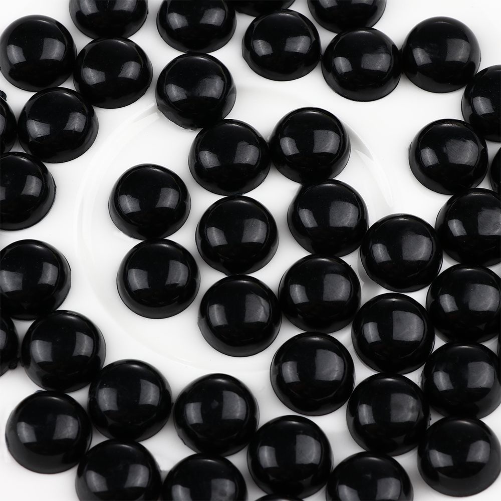 Bộ 100 Mắt Gấu Nhựa Nỉ Màu Đen 4-20mm Làm Thú Nhồi Bông DIY Cho Bé