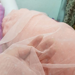 1Met Voan Lưới Chấm Bi