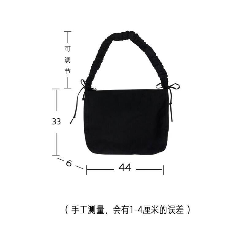Túi Đeo Vai Bằng Vải Canvas Màu Trơn Kích Thước Lớn Mẫu 2021 Phong Cách Hàn Quốc Mới
