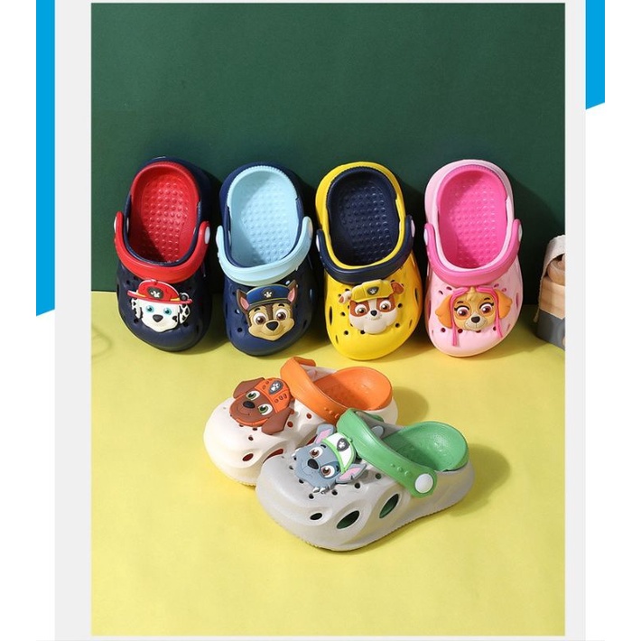 Dép sục crosc cho bé trai bé gái sandal từ 2-3-4-5 tuổi có quai hình biệt đội chó cứu hộ đủ màu đủ size