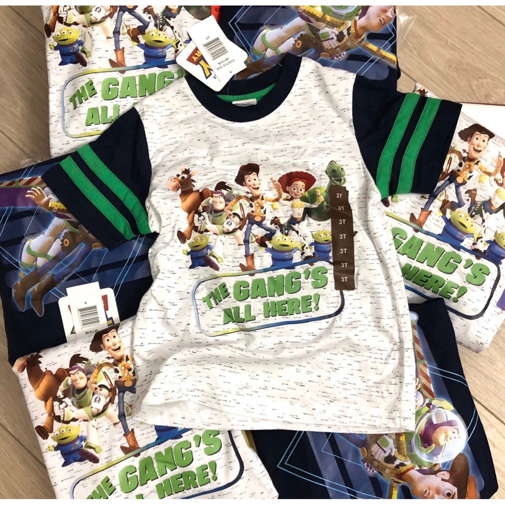Set 2 áo cộc tay hình Toy Story Disney dư xịn cho bé trai (khác màu)
