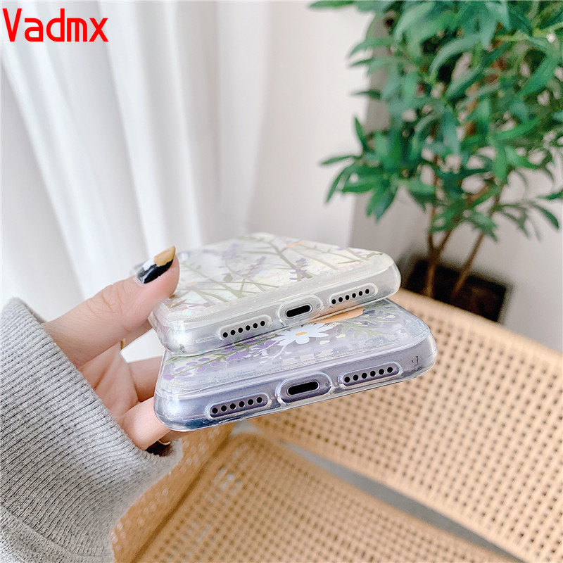 Ốp Lưng Kim Tuyến Nước Trang Trí Hoa Cho Iphone 12 Mini 12 Pro 11 Pro Max Xsmax Xr X 8 7 6 Plus