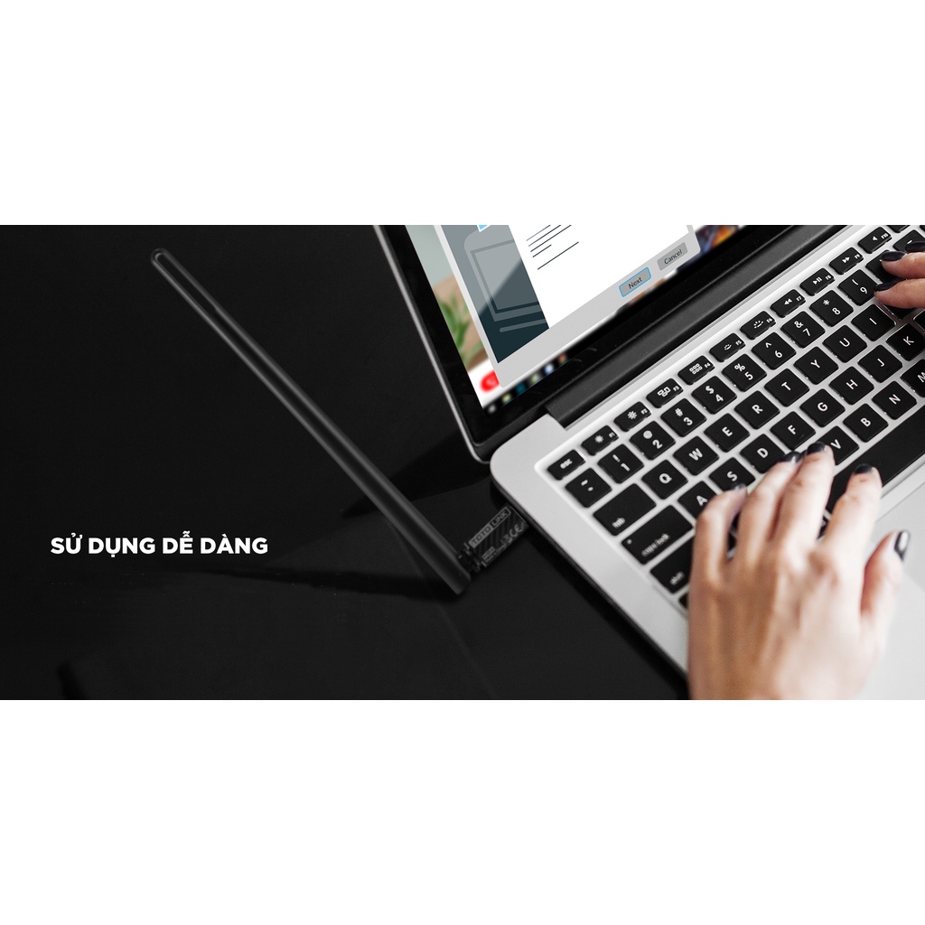 USB thu Wifi cho máy PC  TOTOLINK N150UA không cần cài đặt có anten 5DPI