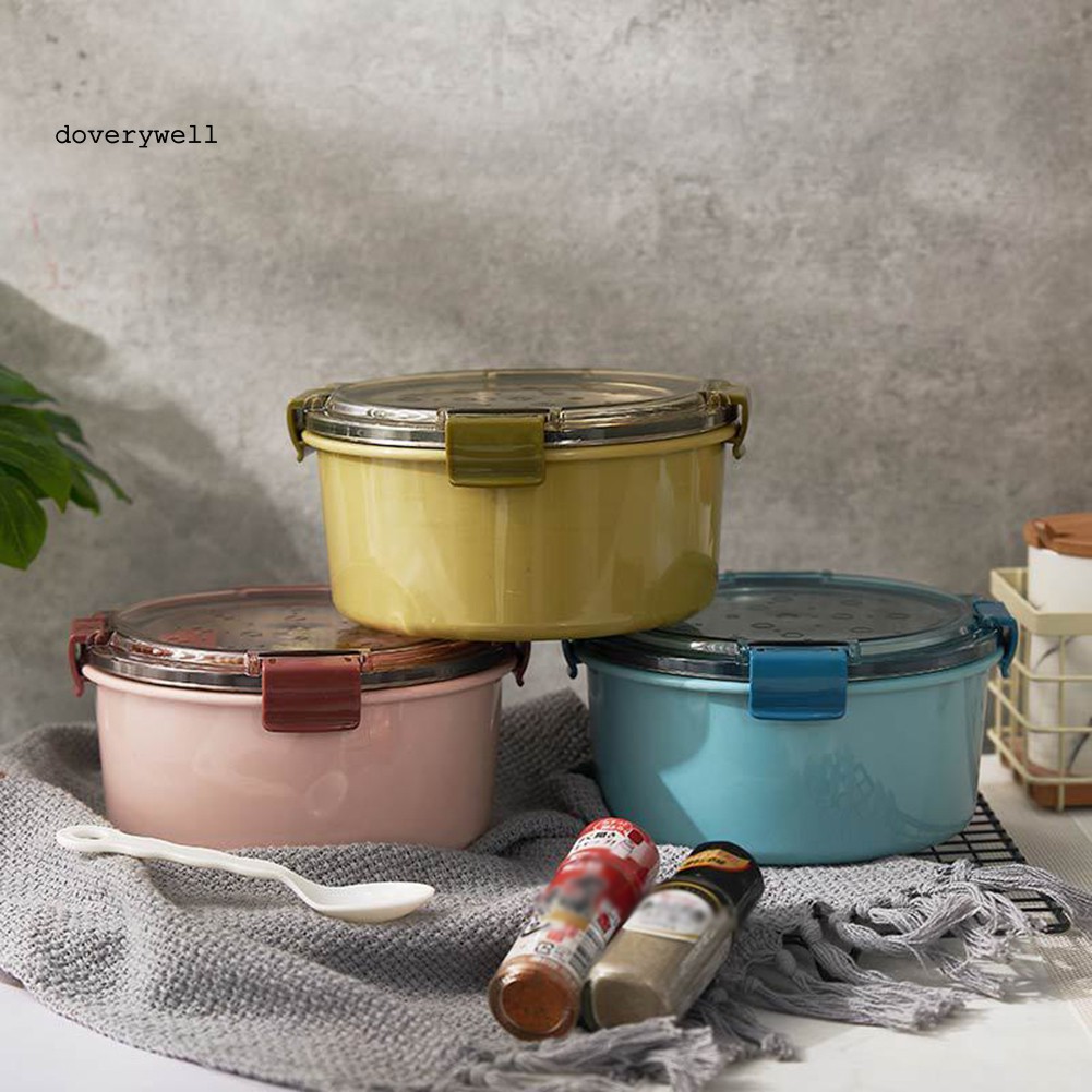 Hộp Đựng Cơm Trưa 1000ml Bằng Thép Không Gỉ Có Nắp Đậy Tiện Dụng