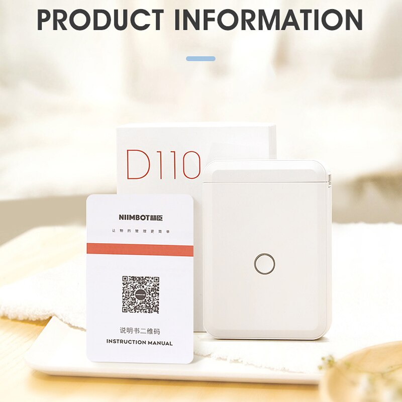 D110 Máy in tem nhãn mã vạch mini bluetooth dùng in mã code, tên nhãn sản phẩm