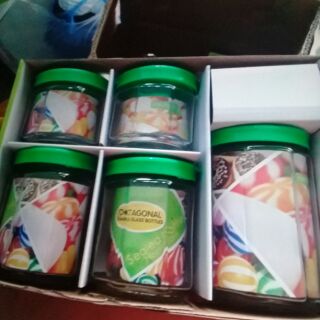 Bộ hũ thủy tinh đựng gia vị 5 món