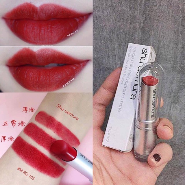 SON SHU UEMURA ROUGE UNLIMITED MATTE #RD165 - ĐỎ THUẦN