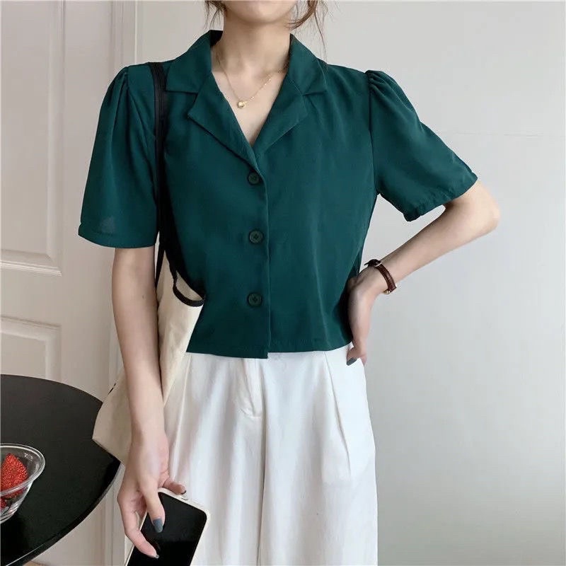 Blazer ngắn tay dáng croptop màu xanh coban hot trend | BigBuy360 - bigbuy360.vn