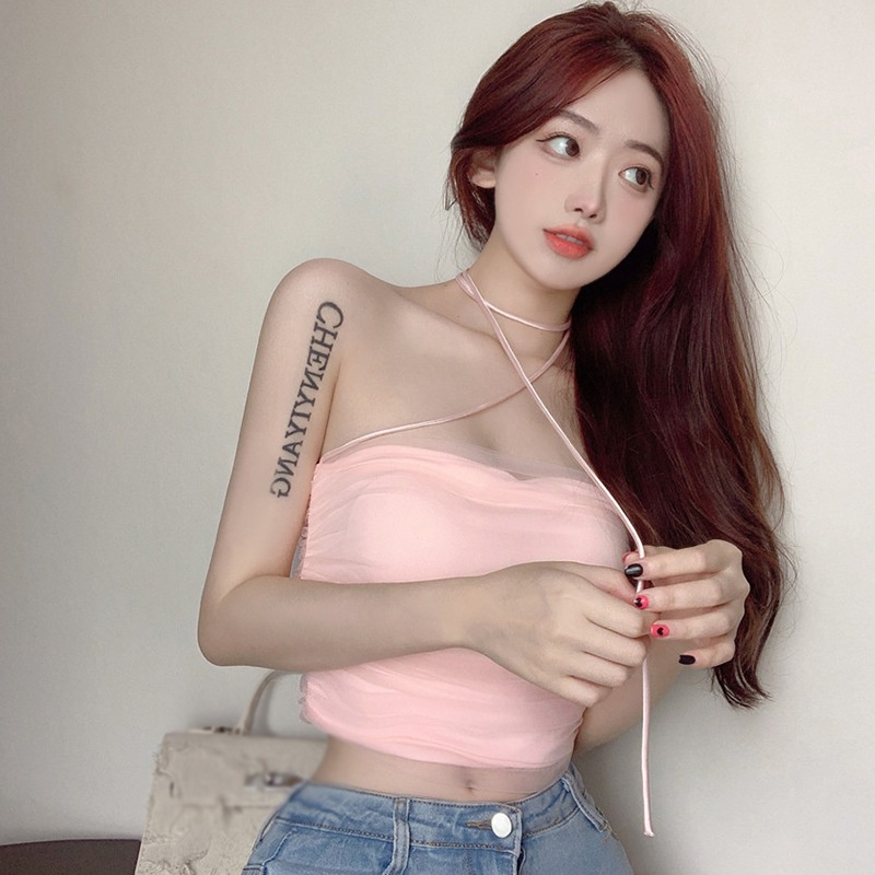 Áo Lửng Hai Dây Màu Sắc Thời Trang Quyến Rũ Cho Nữ