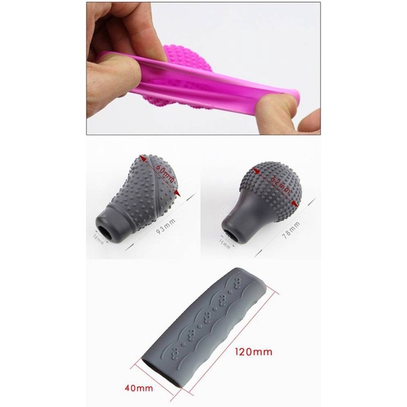 Universal Silicone Gear Shift Knob Cover Car Gear Cover Manual Gear Hanging Gear Lever Cover Gear Handbrake Sleeve Gear Controller Protective Cover xQGW