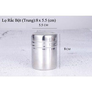 Lọ Rắc Bột Cacao Inox Nhiều Size