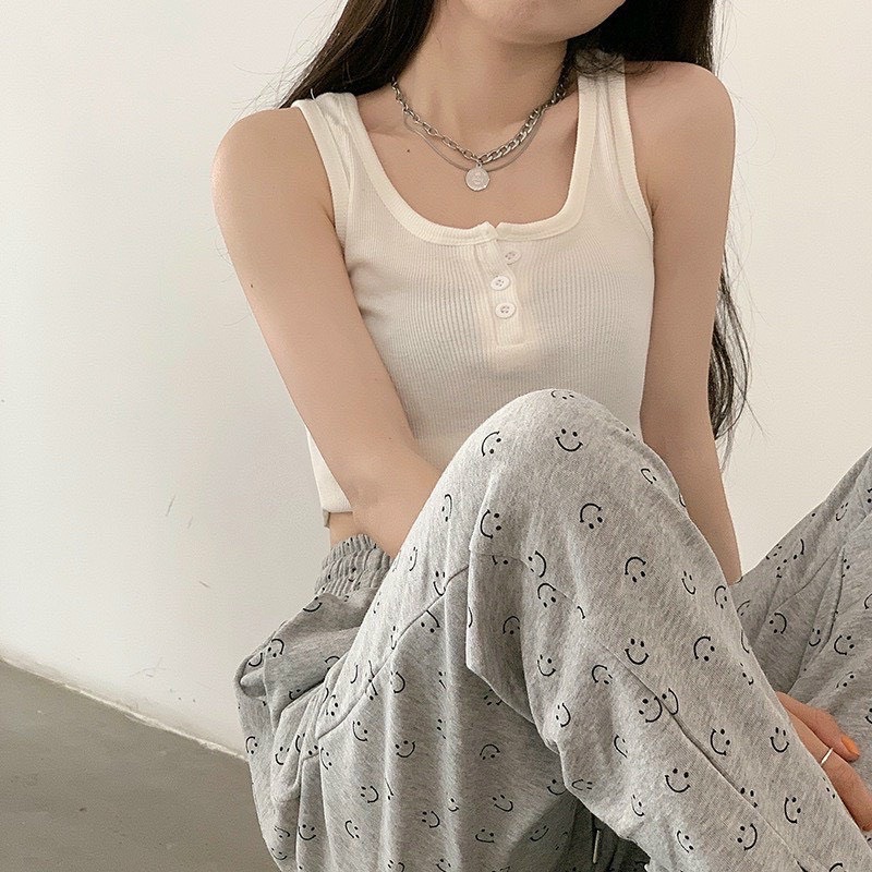 Áo Thun Coton Zip Ba Lỗ 3 Cúc Form Ôm Body Nhiều Màu - Áo Thiết Kế Ba Lỗ Cổ Cúc Kiểu Dáng Basic Dễ Mặc