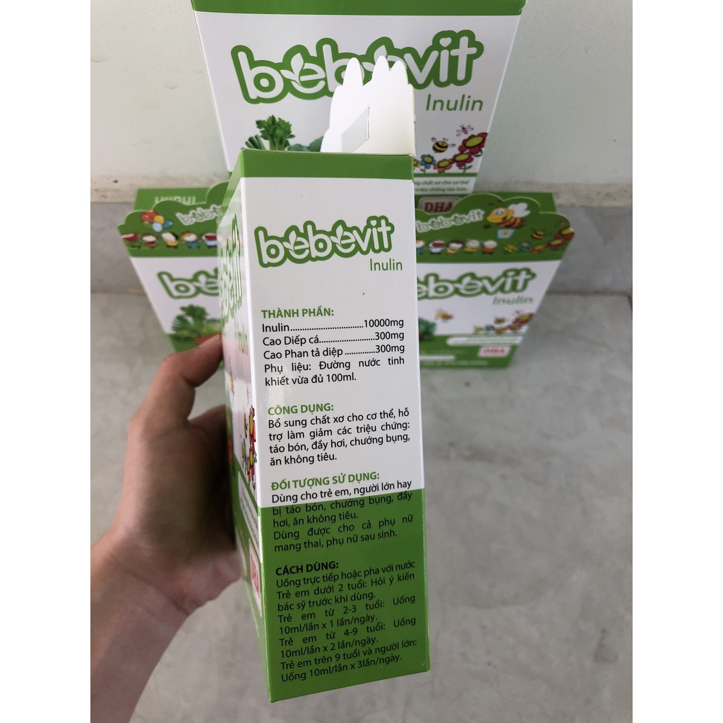 Bebevit Inulin - bổ sung chất xơ, giảm triệu chứng táo bón