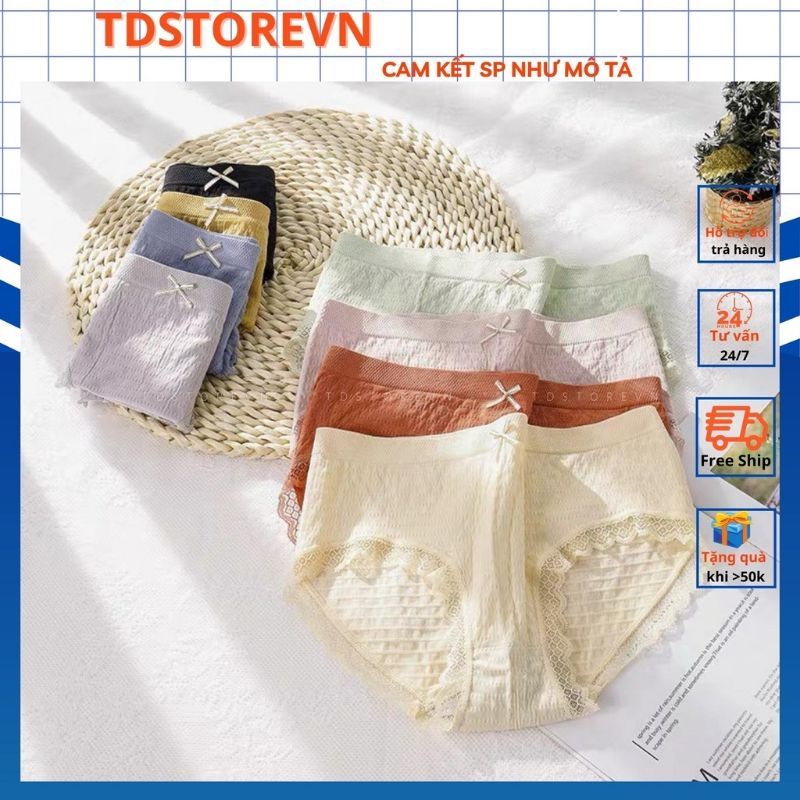 Quần Lót Nữ Cotton Kháng Khuẩn Mềm Mại, Quần Chip Nữ