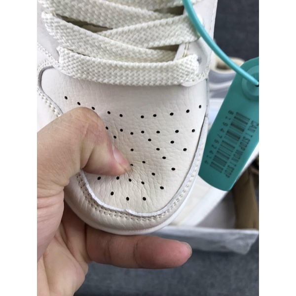 Giày thể thao nam nữu CT Jordan kem xám cao cổ ⚡️FREE_SHIP⚡️,giày JD 1 kem phản quang thời trang S cấp full hộp