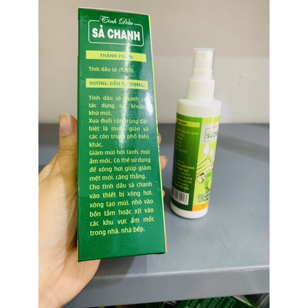 Tinh Dầu Sả Chanh 100ml Xông Hơi, Khử Mùi, Thơm phòng mùi Xả Chanh Đuổi Muỗi