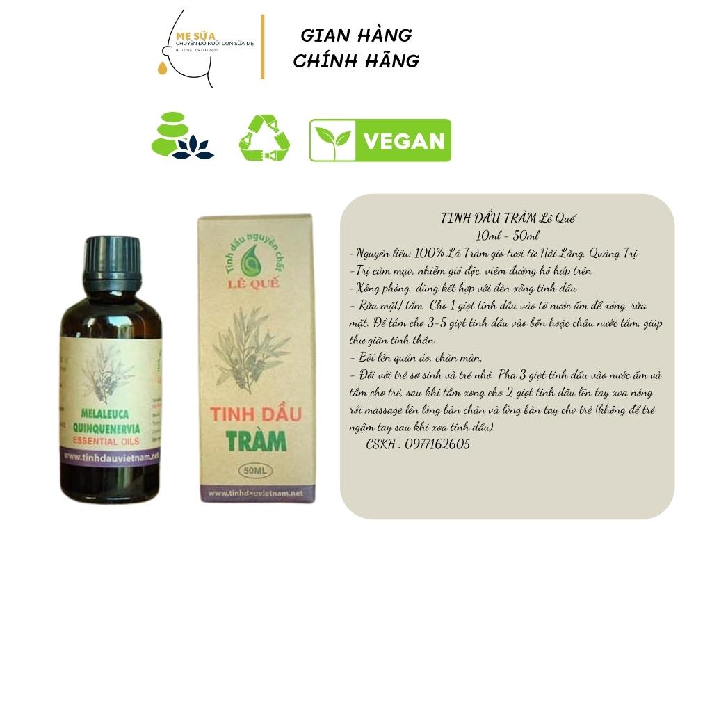 50ml Tinh dầu tràm Lê Quế nguyên chất dùng tắm, xông phòng, ngạt mũi cho bé (mesua)