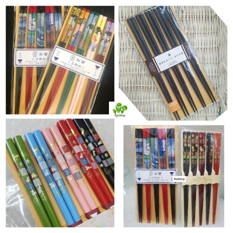 🥢Đũa gỗ Nhật Bản/Đũa tranh sơn mài truyền thống Nhật