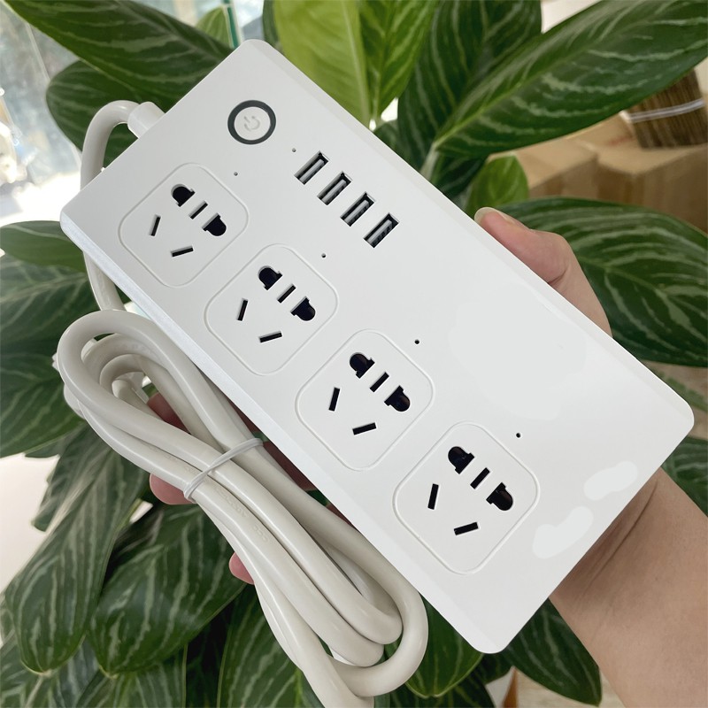 Ổ Cắm 4 Cổng Kéo Dài 10A Điều Khiển Bằng Sóng Zigbee Tuya ZTC4