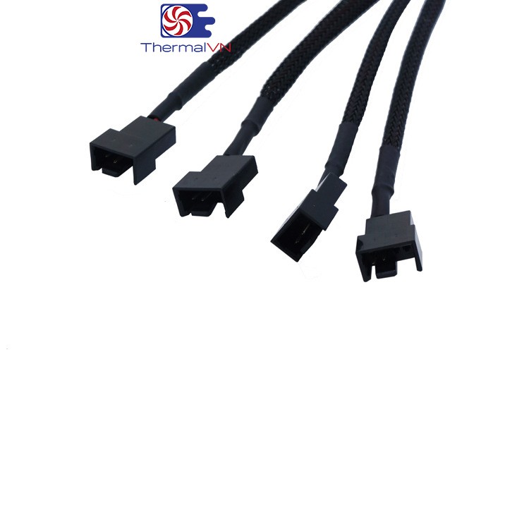 Dây cáp Sata to 4pin 1 ra 4 - Dùng được cho chân 3pin và 4pin, hỗ trợ cắm nguồn psu