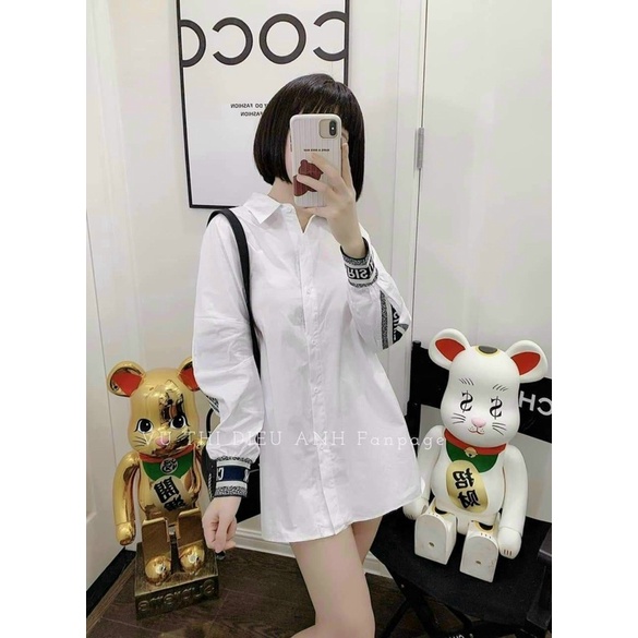 ÁO SƠ MI VIỀN CHỮ DIO.R NỮ CHUẨN ĐẸP GIÁ RẺ
