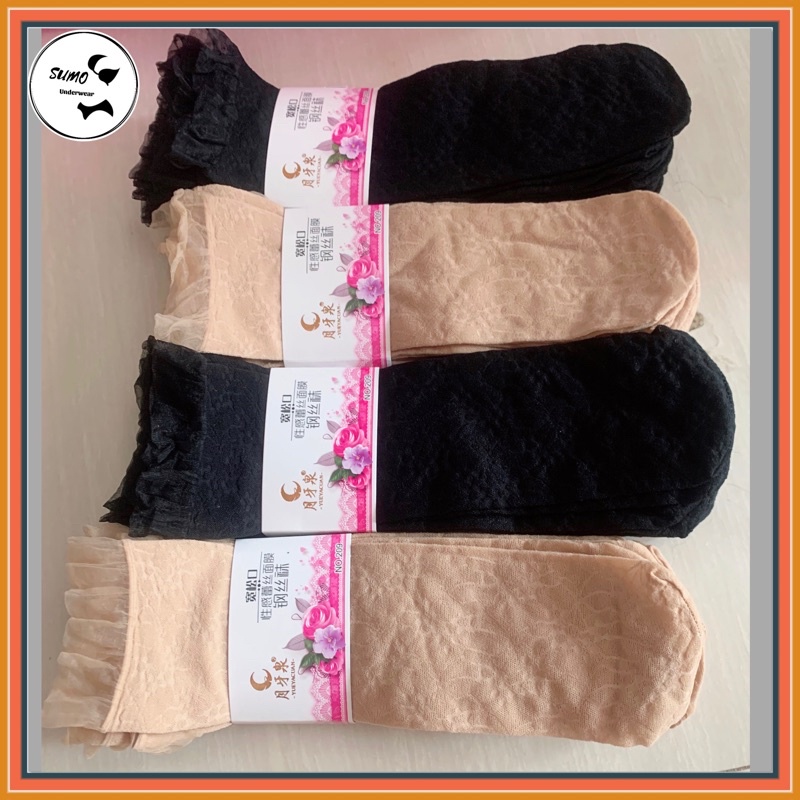 (combo 5 đôi) Tất da chân ren hoa thoáng, dai sợi, viền ren mềm mại. SUMO Underwear.