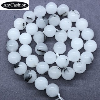 2a tóc đen thạch anh hạt 6-10mm tròn tự nhiên rời đá hạt tự làm cho vòng tay