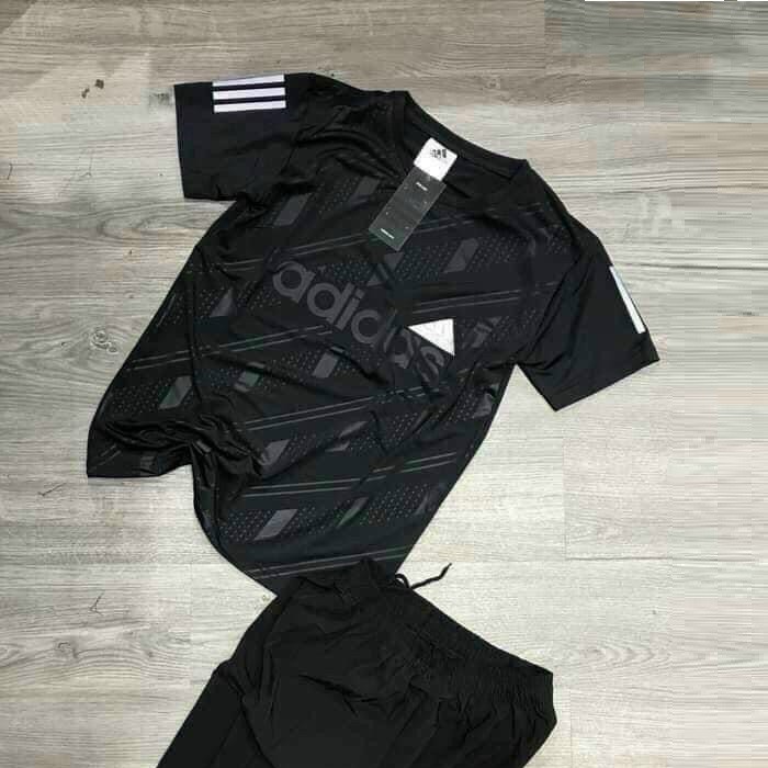 Áo thun thể thao nam tay ngắn cổ tròn, chất thun lạnh co giãn 4 chiều form rộng, mẫu Adidas 5 màu 4 SIZE từ 45 đến 80kg