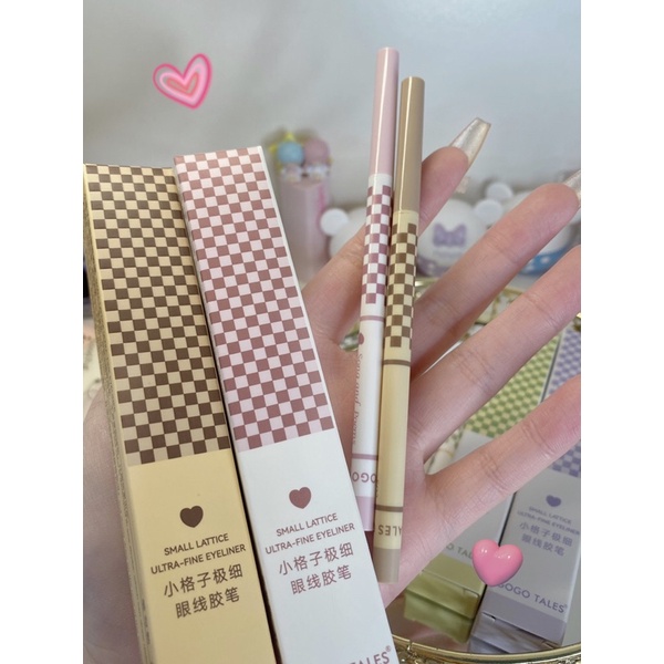 Chì Gel đầu mảnh GOGO TALES hoạ tiết caro pastel