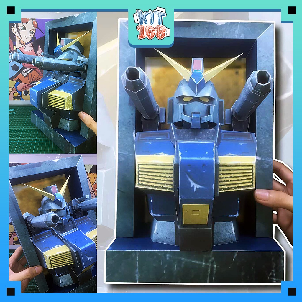 Mô hình giấy Anime Game Robot Tranh 3D Gundam RX-78-6 Mudrock (Bust)