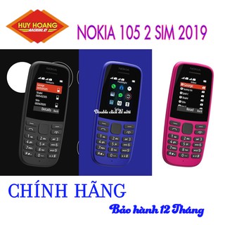Điện thoại Nokia 105 2 sim, phiên bản 2019 Chính Hãng
