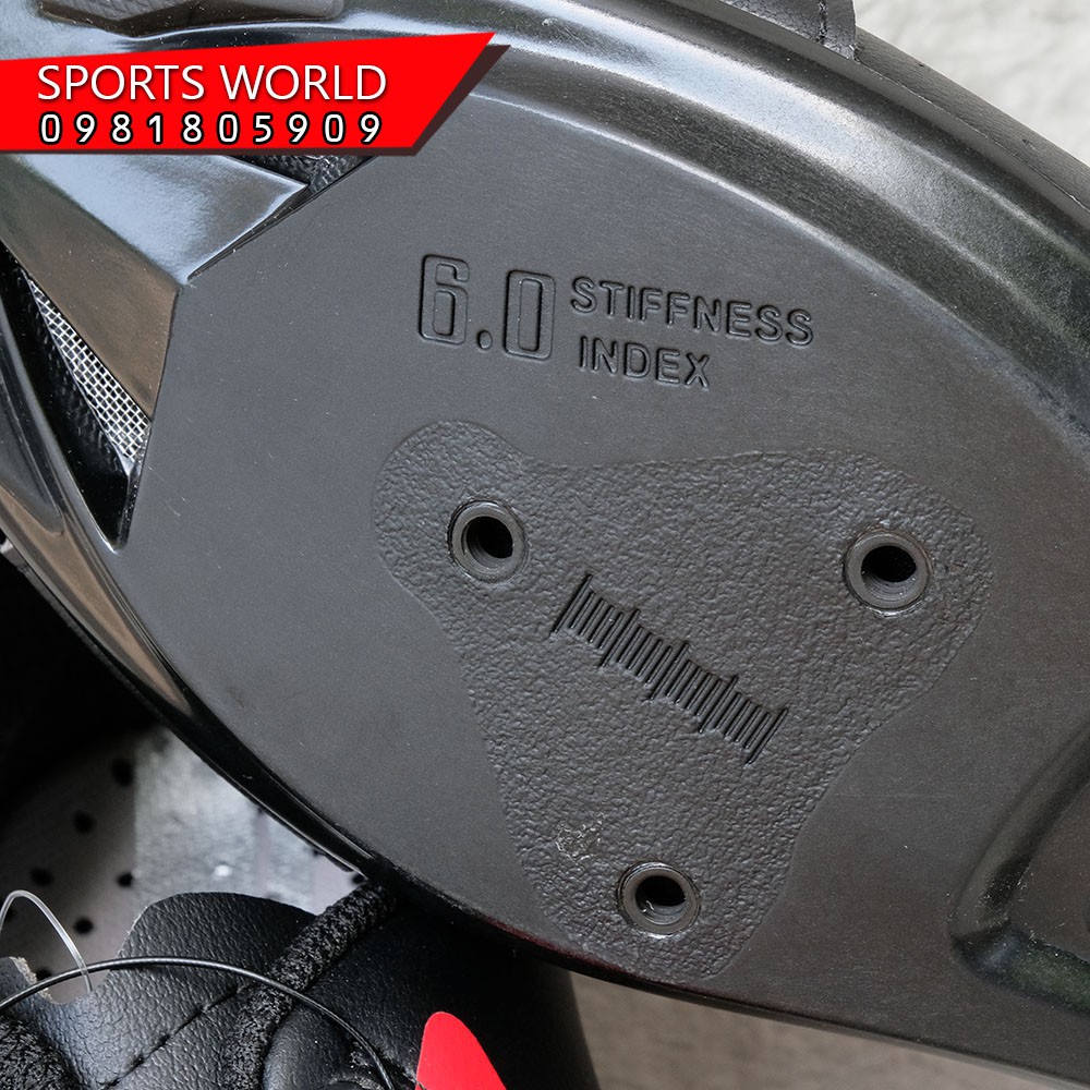 Giày can đạp xe, 2 khóa vặn, dòng Road SD-019 SIDEBIKE -BLACK-RED