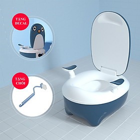 Bô vệ sinh cho bé cao cấp BABY TOILET, bô trẻ em hình thú có khay hứng vệ sinh tháo lắp dễ dàng