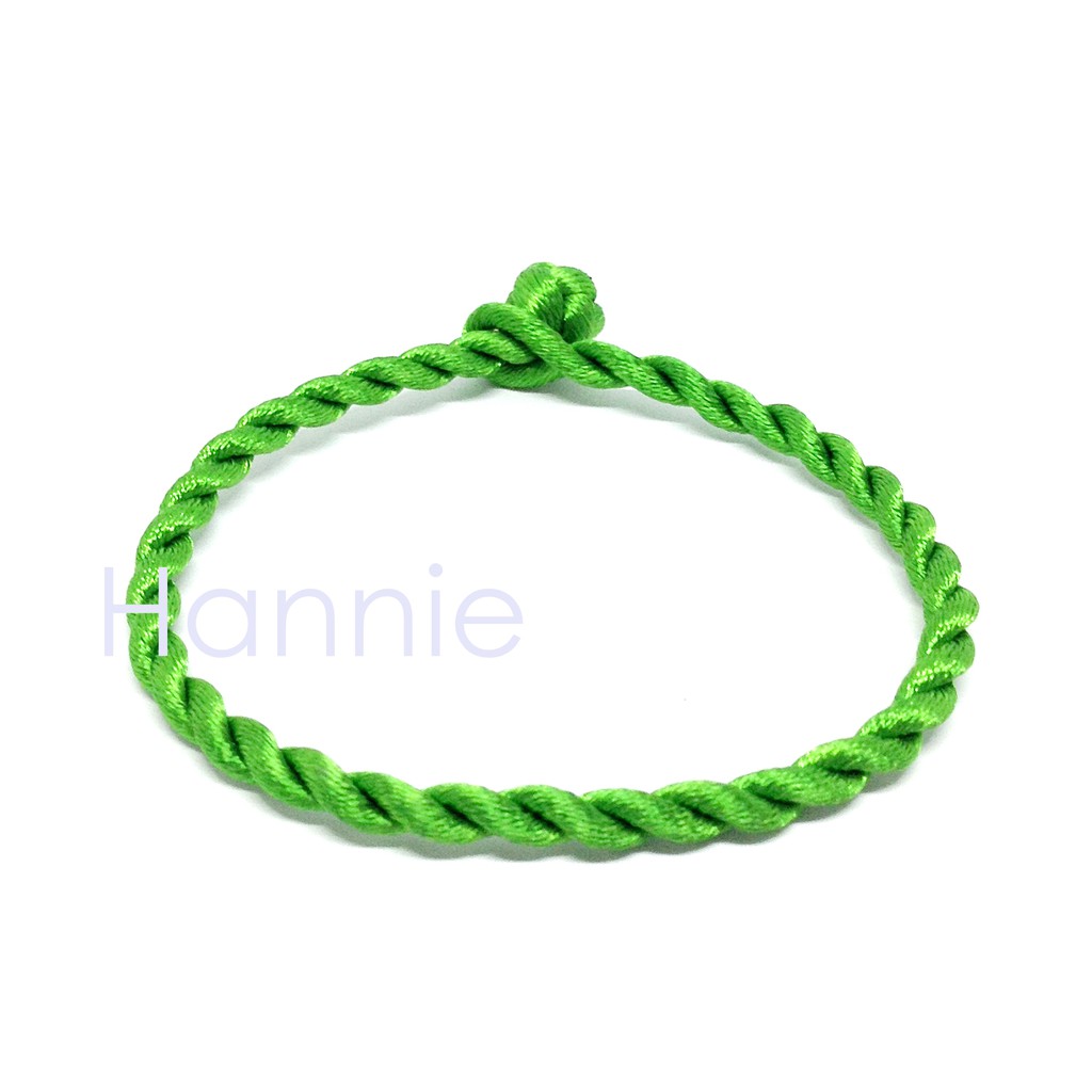 (Tay/Chân) Vòng chỉ xanh lá may mắn - Vòng phong thủy bình an đeo tay nam nữ handmade