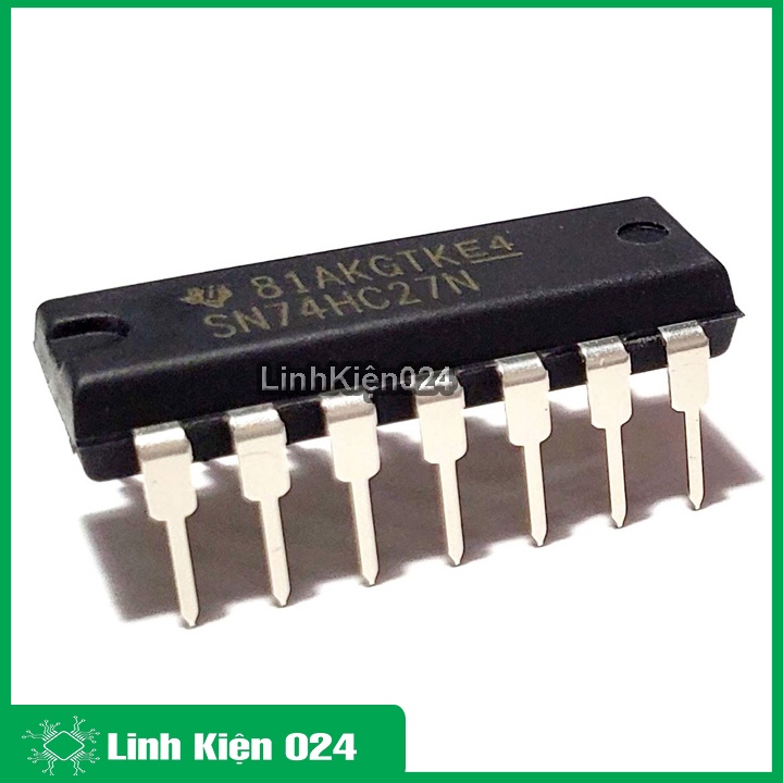 Ic chức năng 74HC27 chân cắm DIP 14