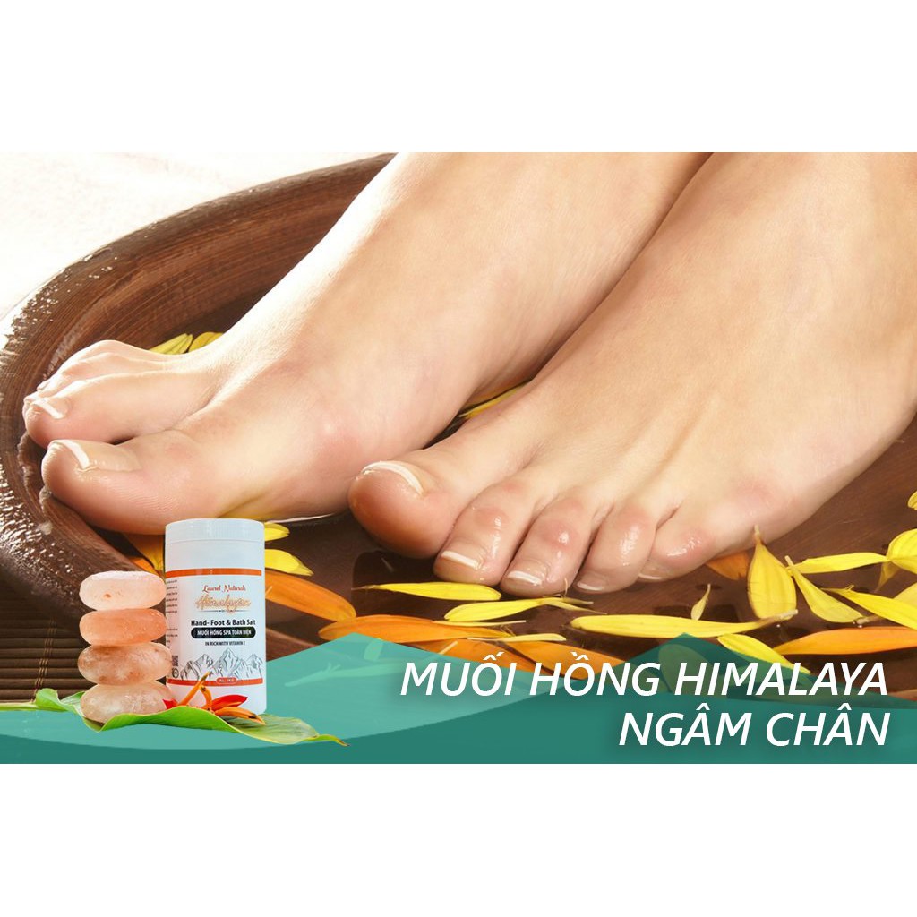 Muối hồng/ Muối hồng Himalaya, ngâm chân thải độc, tẩy tế bào chết