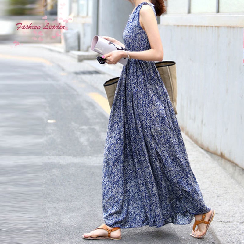 Đầm maxi dáng dài không tay thời trang cho nữ | BigBuy360 - bigbuy360.vn