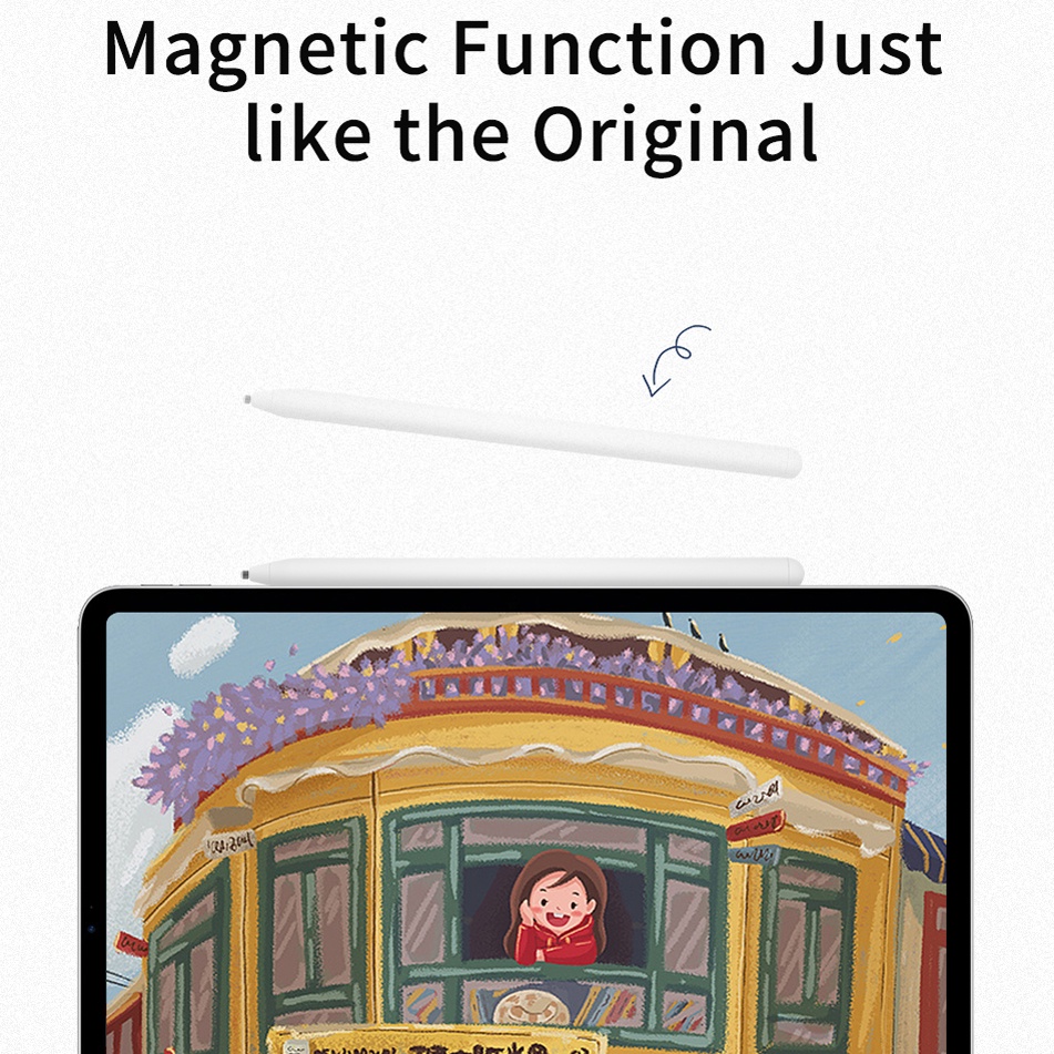 Bút Touch stylus thông thái đầu bút siêu mịn mượt hiệu WIWU Pen Max cho i/ Pad / Smartphone / Tablet chính hãng bảo hành