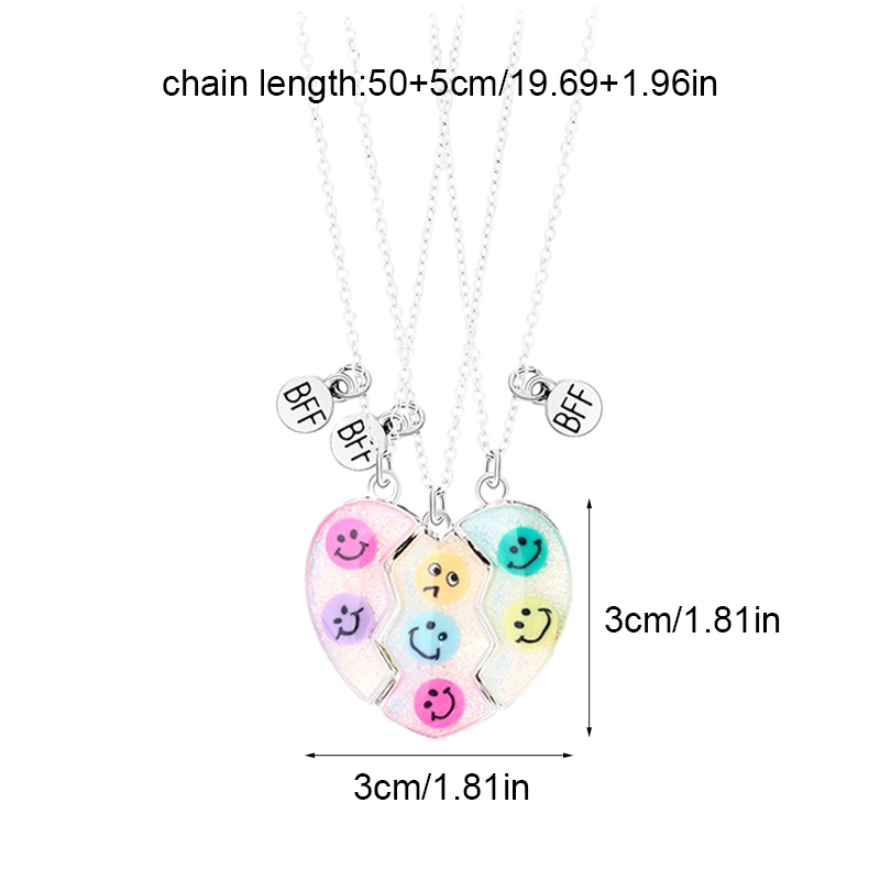 Set 3 Vòng cổ Nam Châm Hình Mặt Cười Dễ Thương