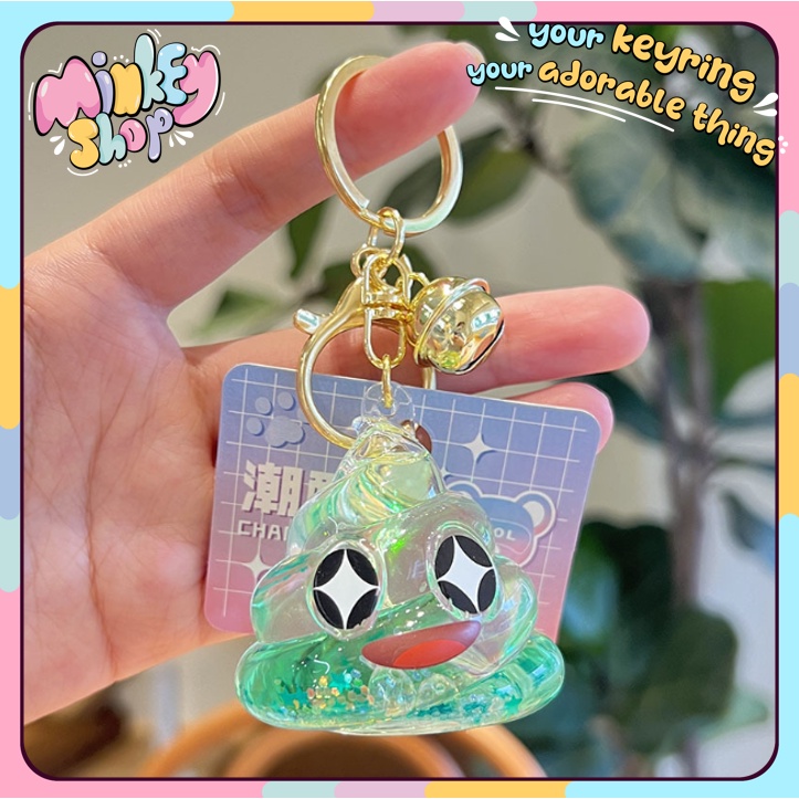 Móc Khóa Cao Cấp Hình Dầu Look Cute phụ kiện Túi Xách dễ thương -Minkey